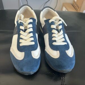 Blue and white Tory Burch sneaker